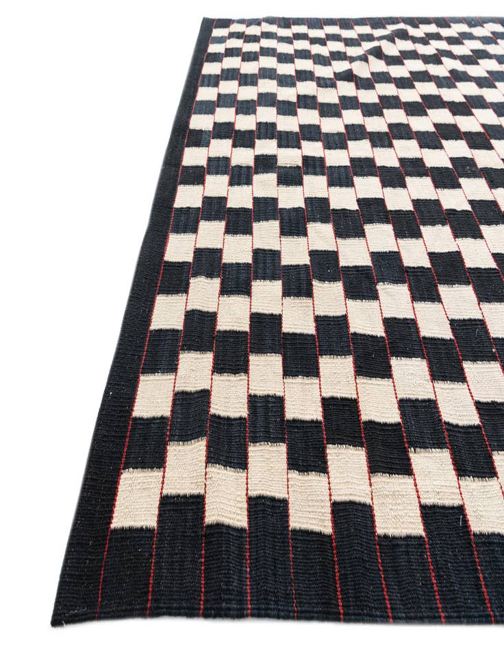Detail image of 5' x 6' 3  Hand Woven Kilim Modern Wool Rug