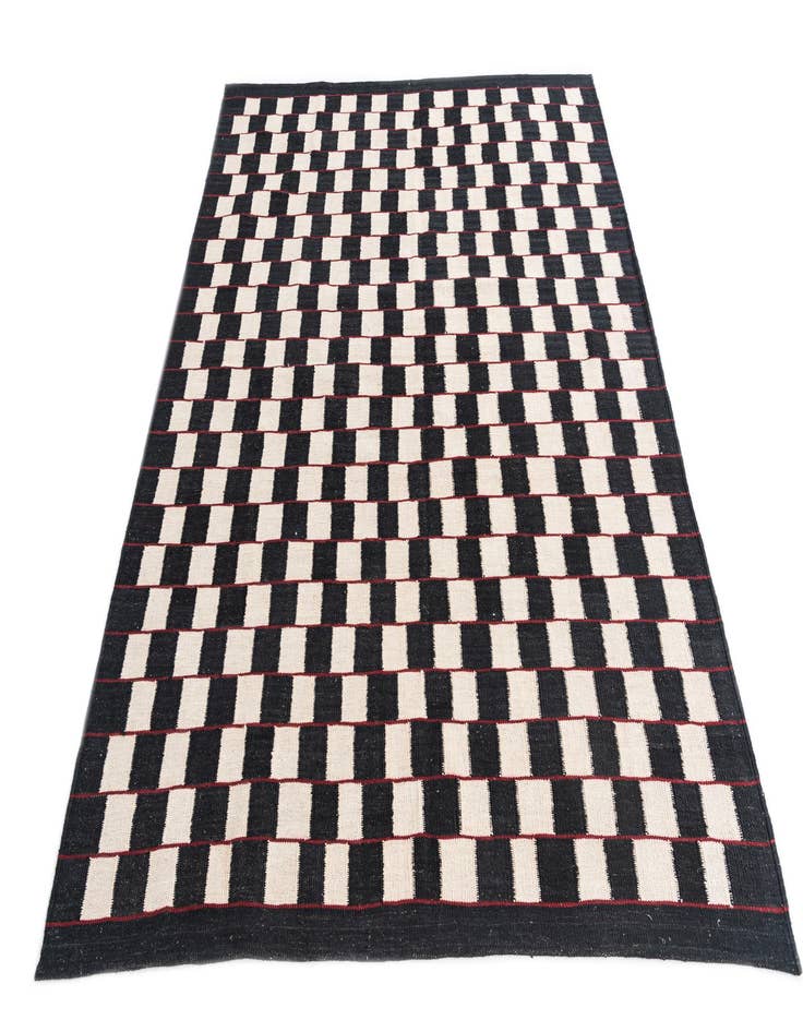 Detail image of 5' x 6' 4  Hand Woven Kilim Modern Wool Rug