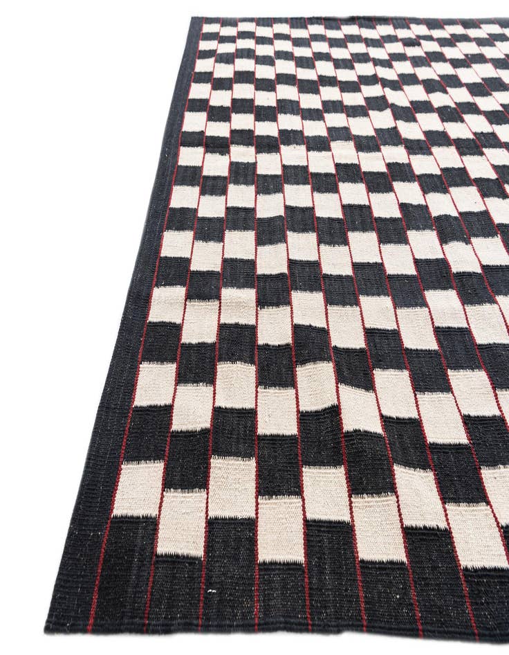 Detail image of 5' x 6' 4  Hand Woven Kilim Modern Wool Rug