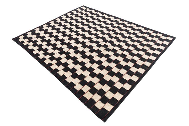 Detail image of 5' 2 x 6' 3 Hand Woven Kilim Modern Wool Rug