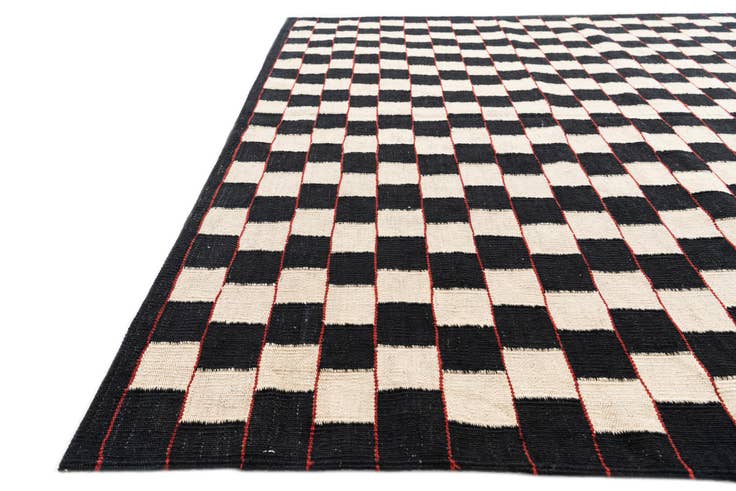 Detail image of 5' 2 x 6' 3 Hand Woven Kilim Modern Wool Rug