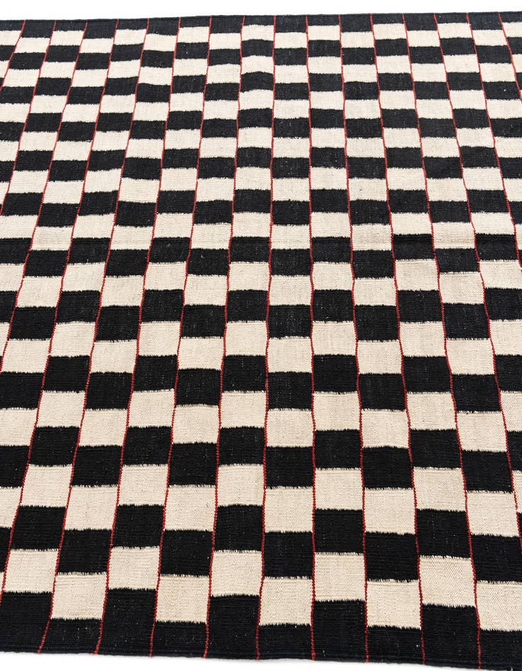 Detail image of 5' 2 x 6' 3  Hand Woven Kilim Modern Wool Rug