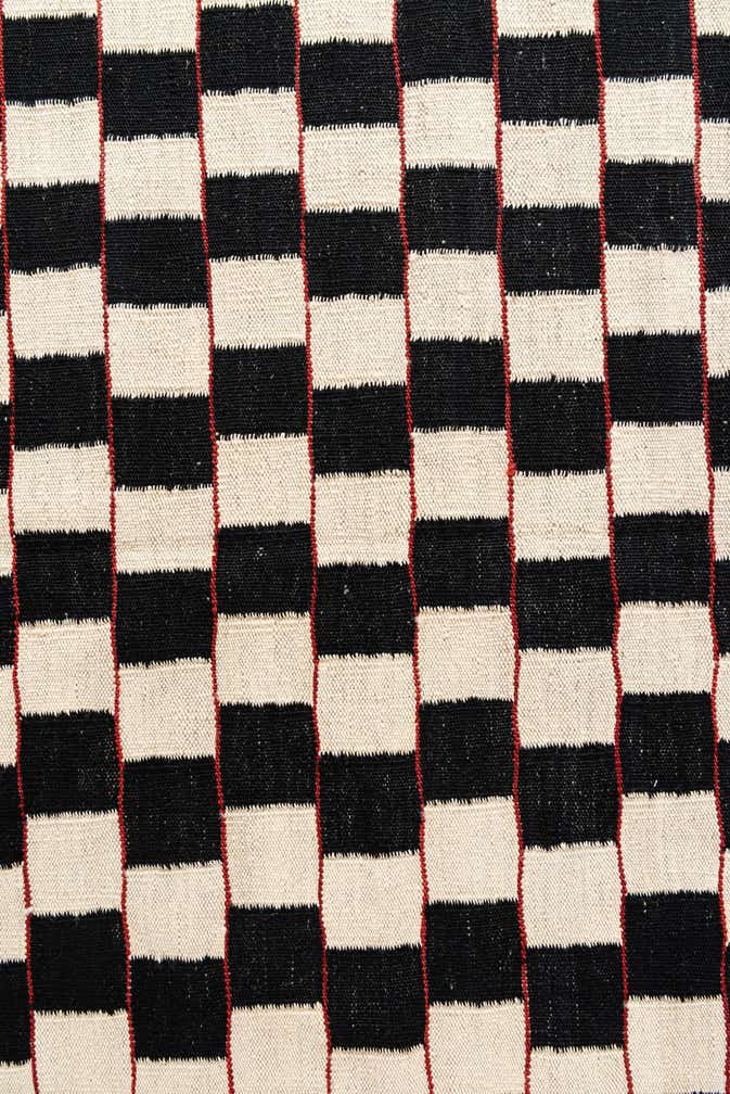 5' 2 x 6' 3 Hand Woven Kilim Modern Wool Rug