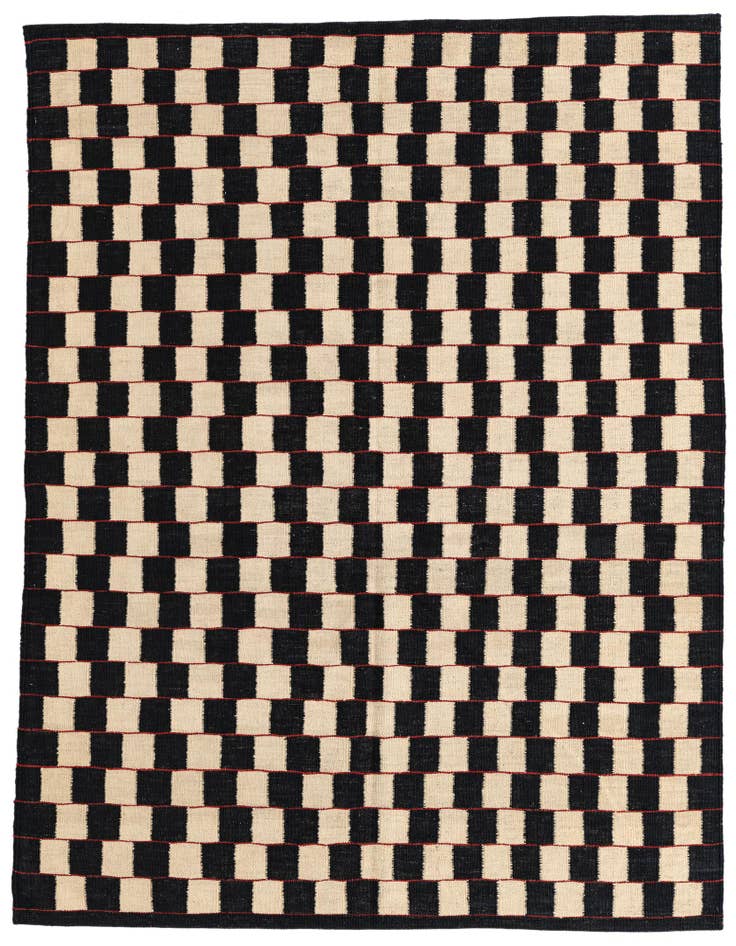Detail image of 5' 2 x 6' 3 Hand Woven Kilim Modern Wool Rug