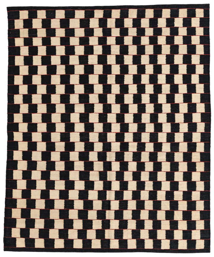 5' 2 x 6' 3 Hand Woven Kilim Modern Wool Rug