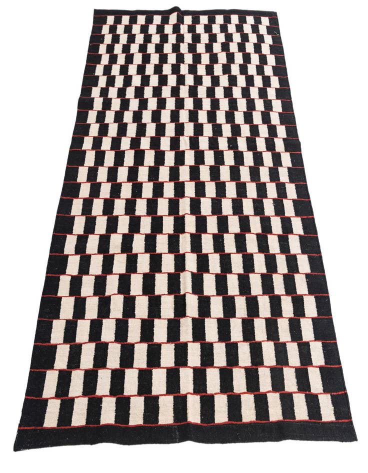 Detail image of 5' x 6' 4  Hand Woven Kilim Modern Wool Rug