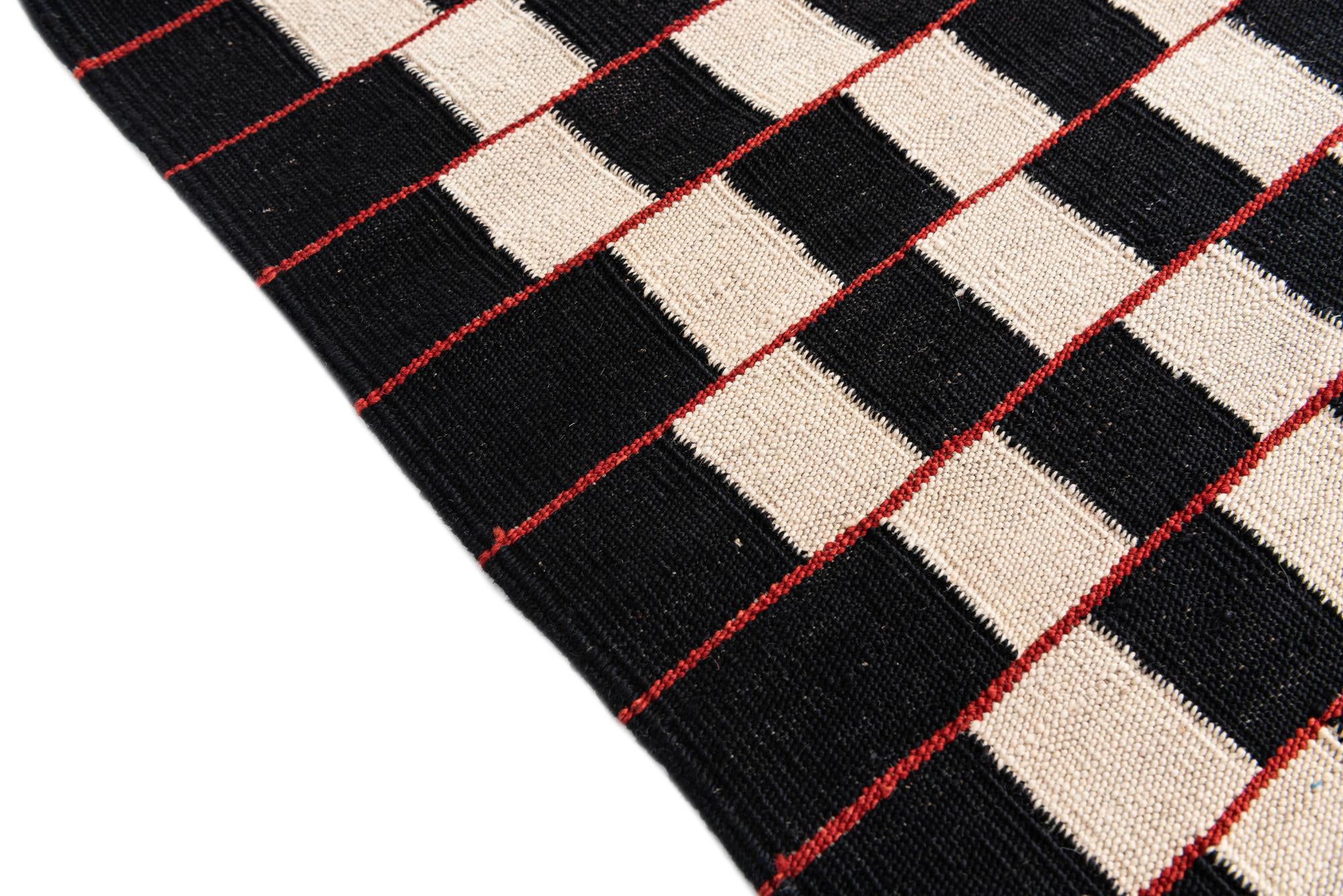 5' x 6' 4 Hand Woven Kilim Modern Wool Rug