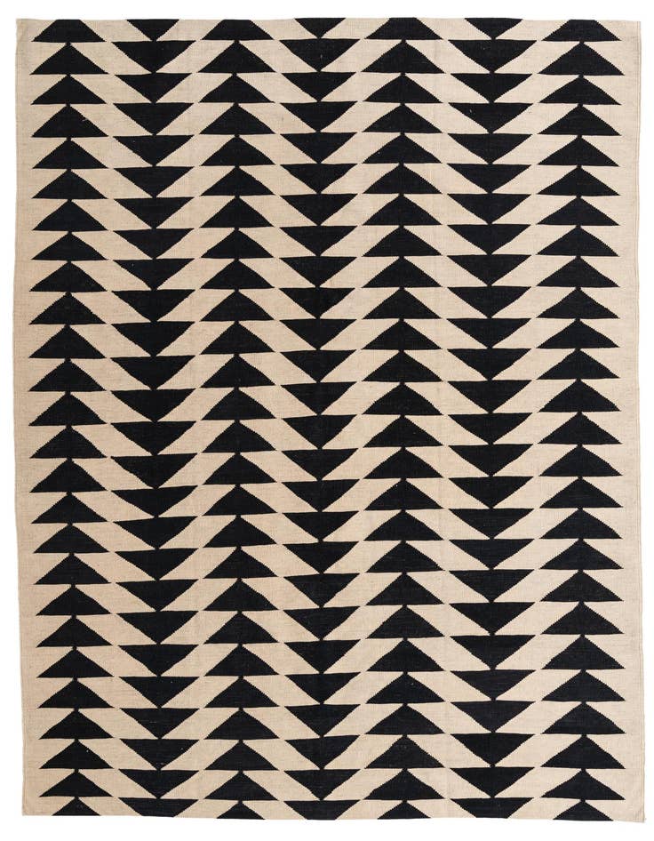 Detail image of 6' 9 x 9' 6 Hand Woven Kilim Modern Wool Rug