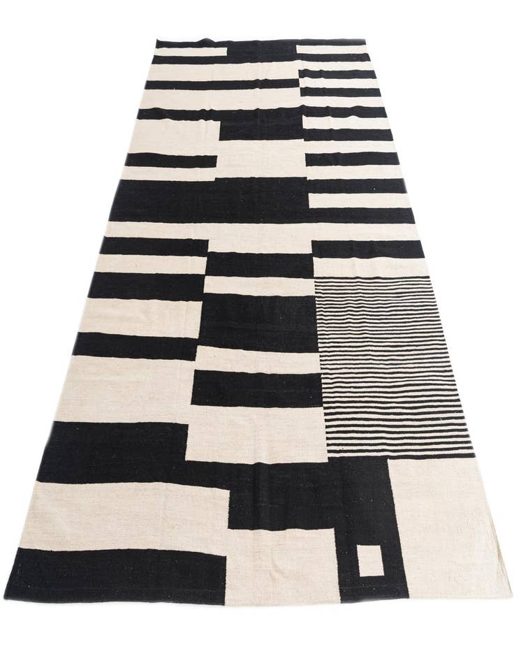 Detail image of 6' 9 x 10' 7  Hand Woven Kilim Modern Wool Rug