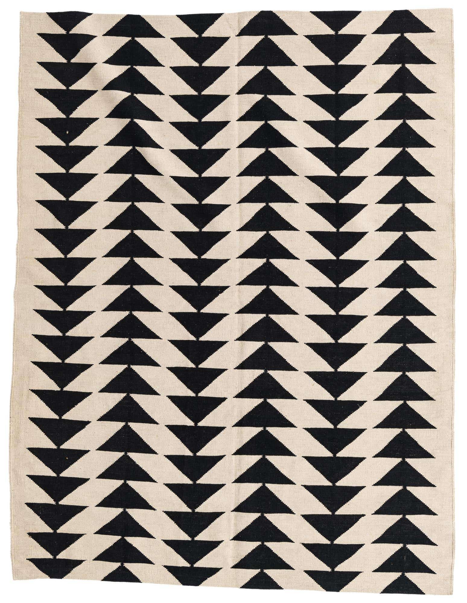 5' 9 x 7' 6 Hand Woven Kilim Modern Wool Rug