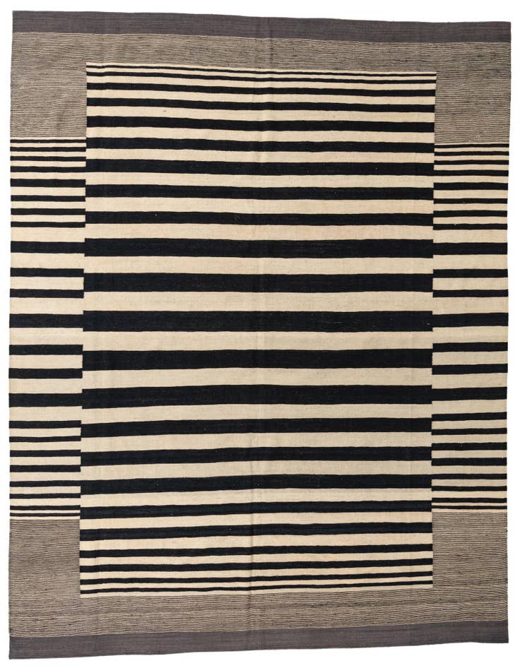 Detail image of 8' 6 x 9' 3 Hand Woven Kilim Modern Wool Rug