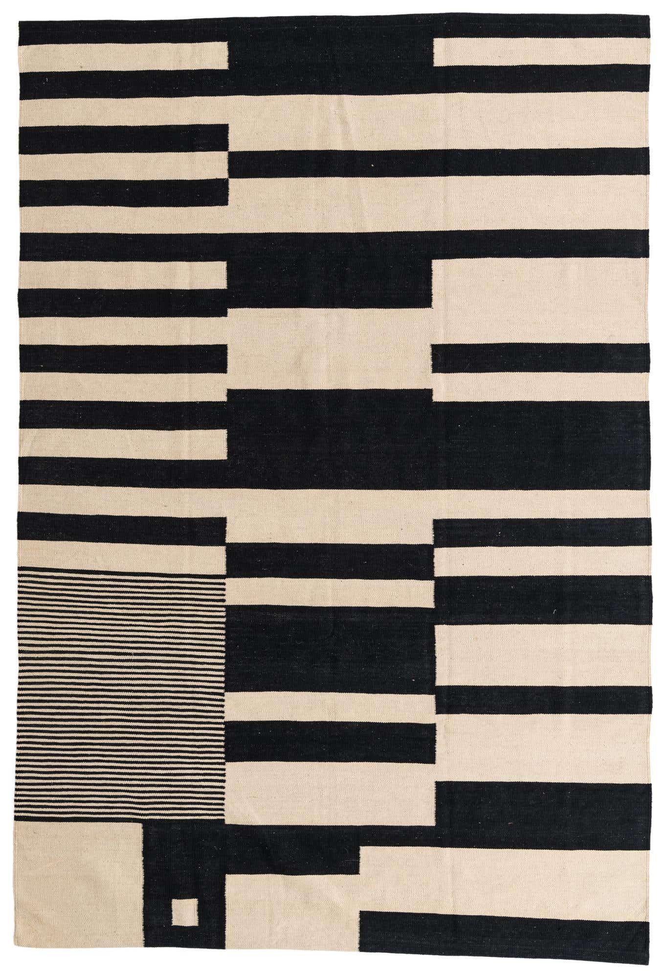 6' 7 x 9' 9 Hand Woven Kilim Modern Wool Rug
