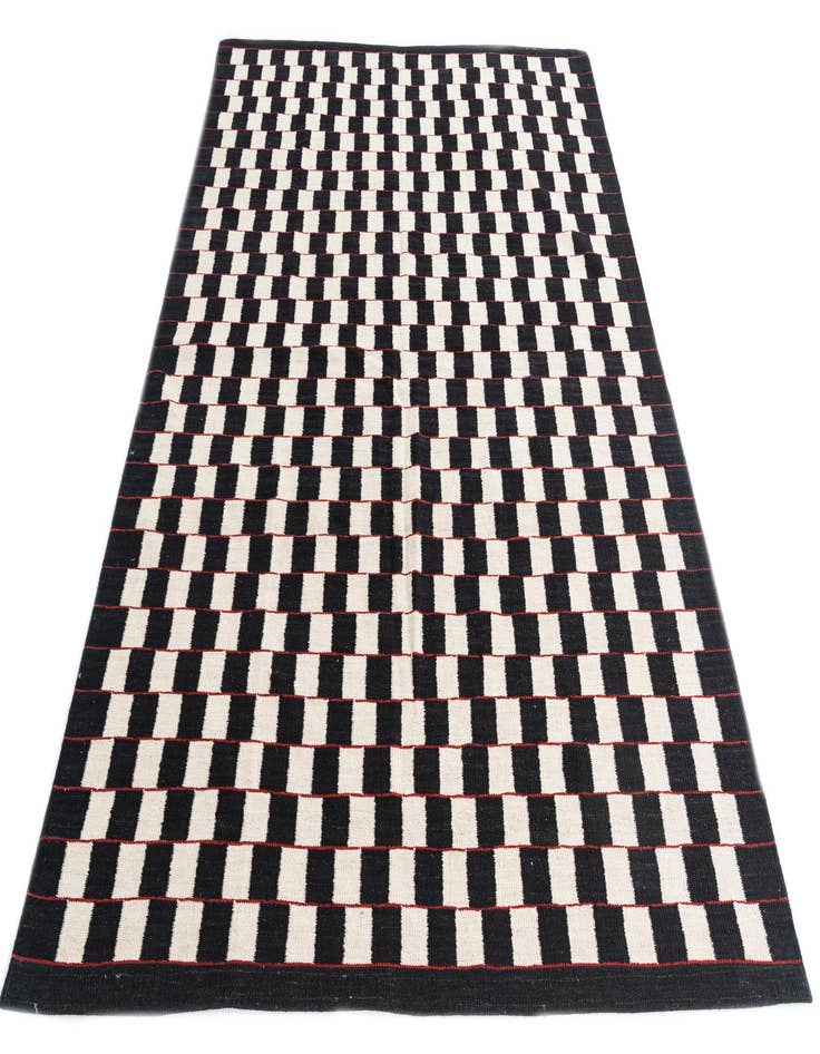 Detail image of 5' 8 x 7' 8  Hand Woven Kilim Modern Wool Rug