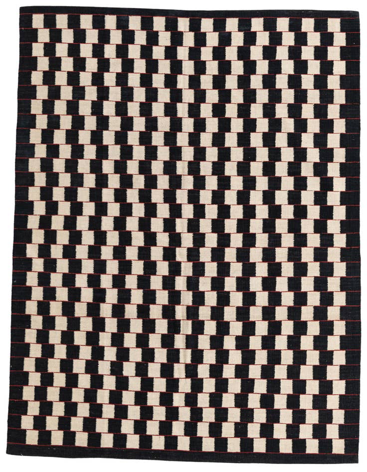 Detail image of 5' 8 x 7' 8 Hand Woven Kilim Modern Wool Rug