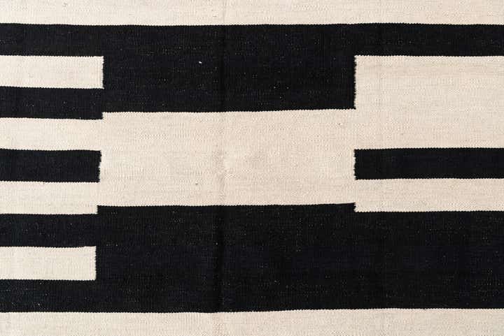 5' 7 x 7' 9 Hand Woven Kilim Modern Wool Rug