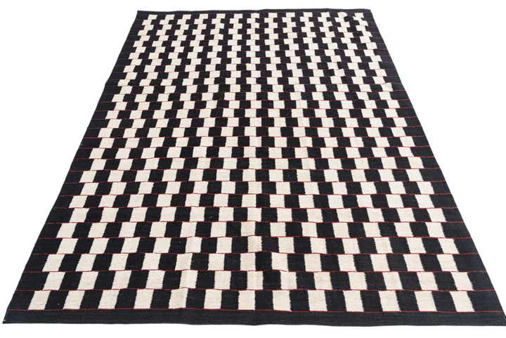 5' 9 x 7' 8 Hand Woven Kilim Modern Wool Rug