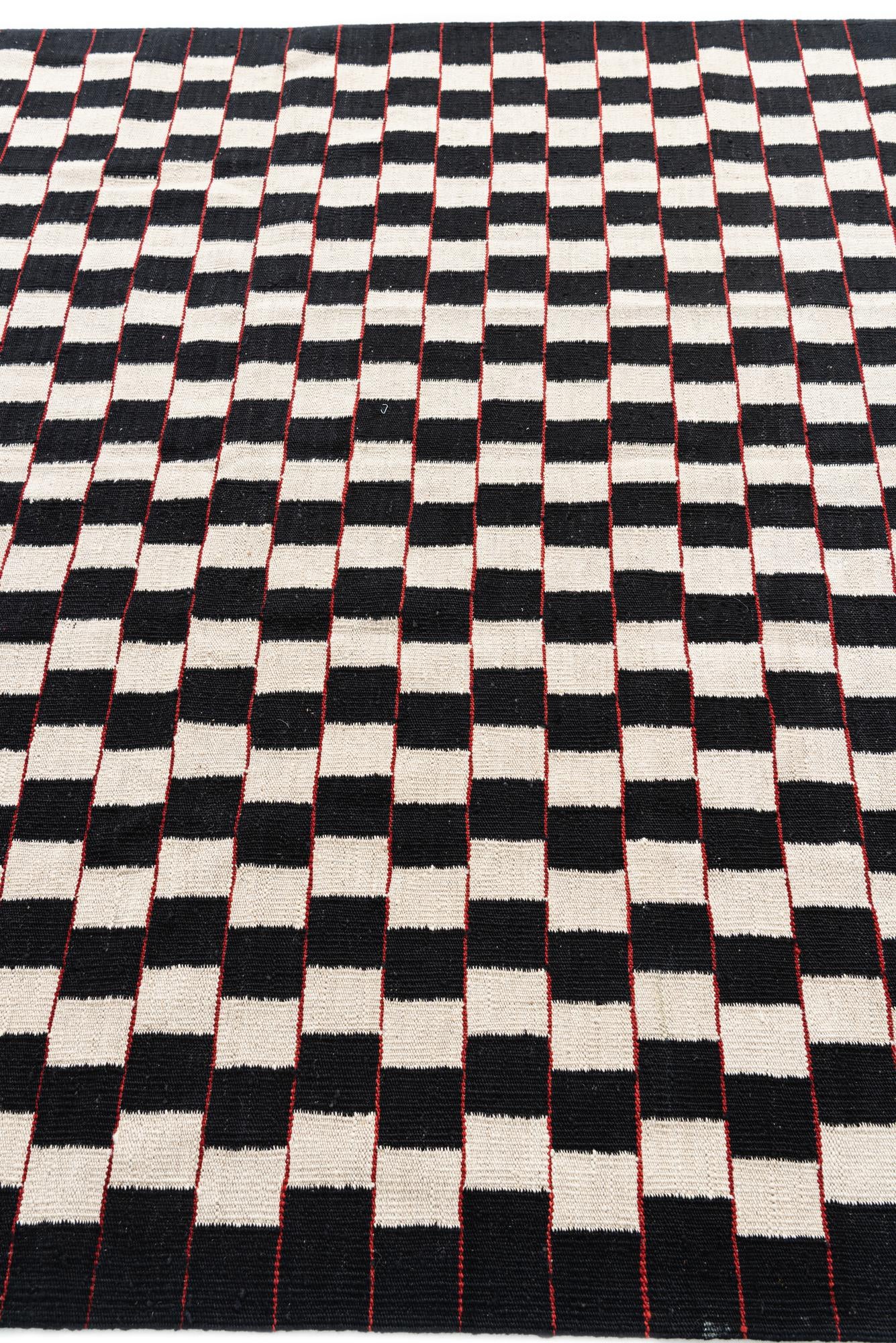 5' 9 x 7' 8 Hand Woven Kilim Modern Wool Rug