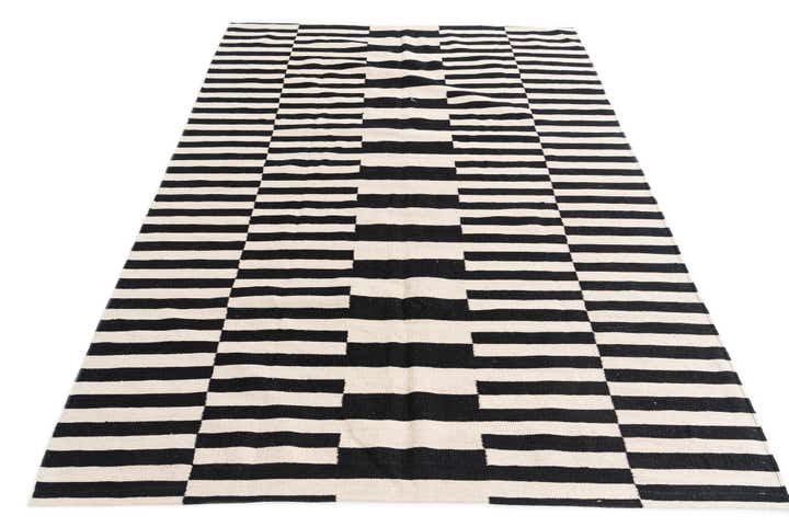 5' 8 x 7' 7 Hand Woven Kilim Modern Wool Rug