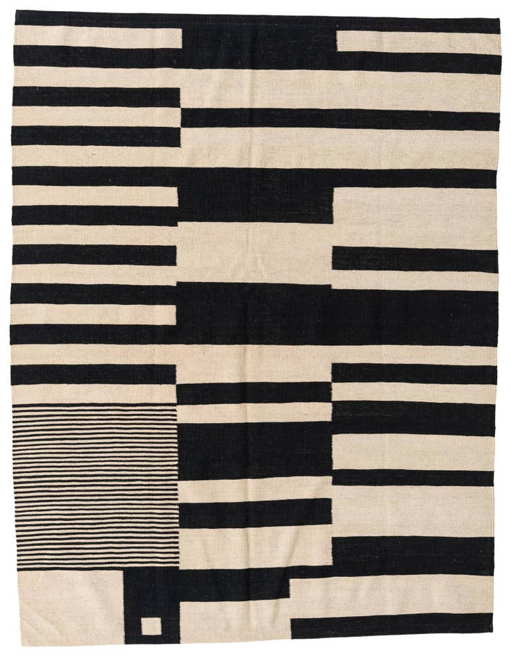 Detail image of 5' 9 x 7' 9 Hand Woven Kilim Modern Wool Rug