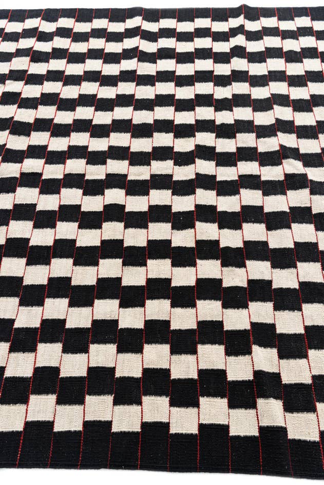 Detail image of 5' 10 x 7' 6 Hand Woven Kilim Modern Wool Rug