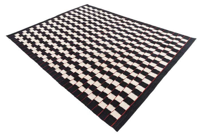 5' 9 x 7' 8 Hand Woven Kilim Modern Wool Rug