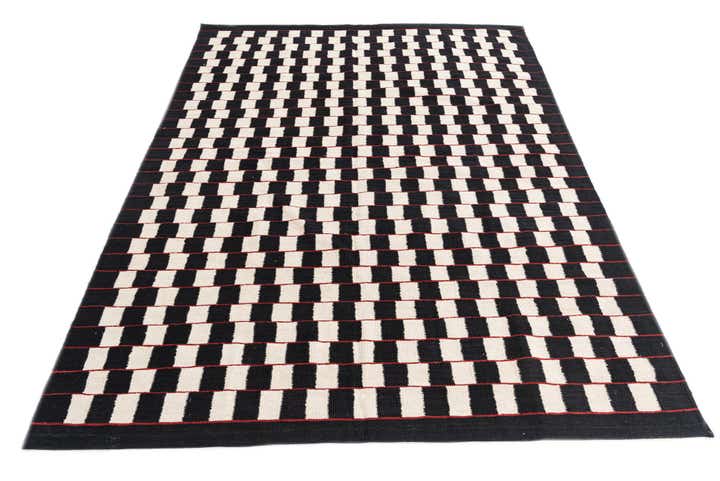 5' 9 x 7' 8 Hand Woven Kilim Modern Wool Rug