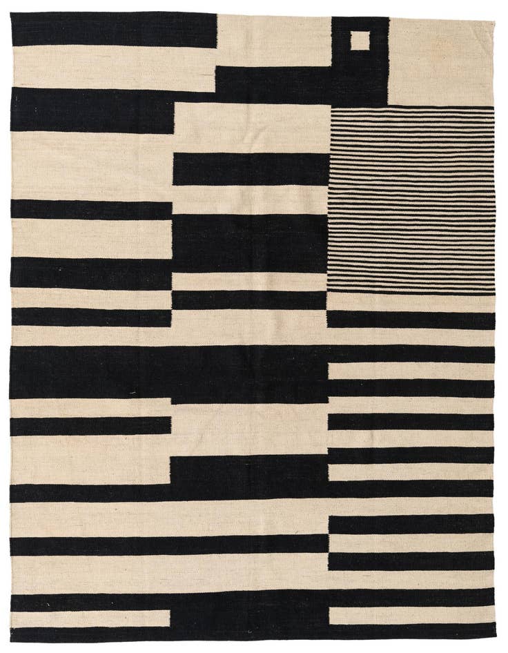 Detail image of 5' 7 x 7' 10 Hand Woven Kilim Modern Wool Rug