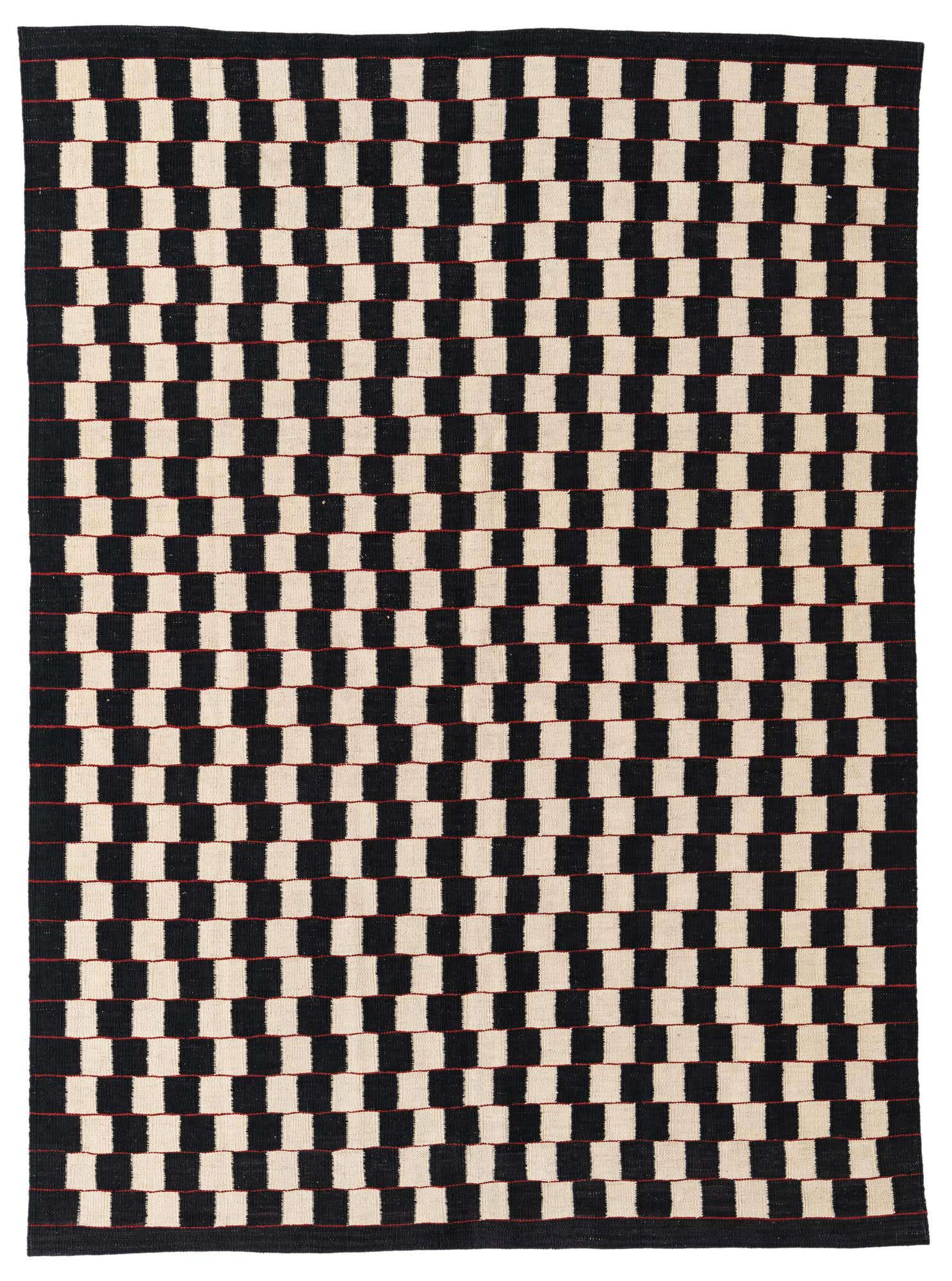 5' 7 x 7' 8 Hand Woven Kilim Modern Wool Rug
