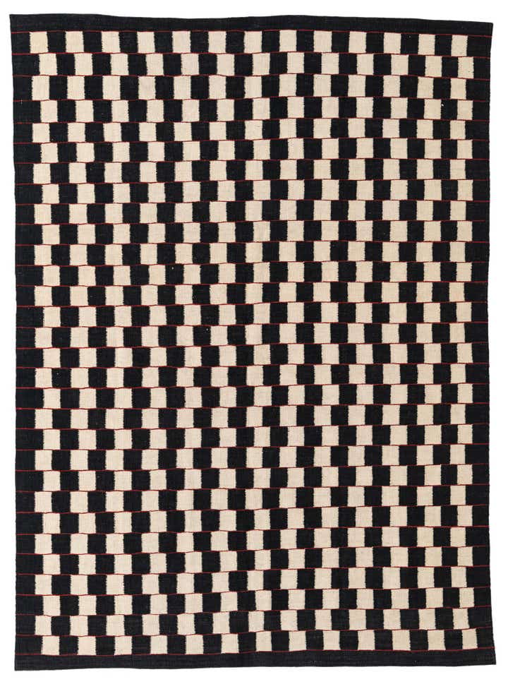 5' 7 x 7' 8 Hand Woven Kilim Modern Wool Rug