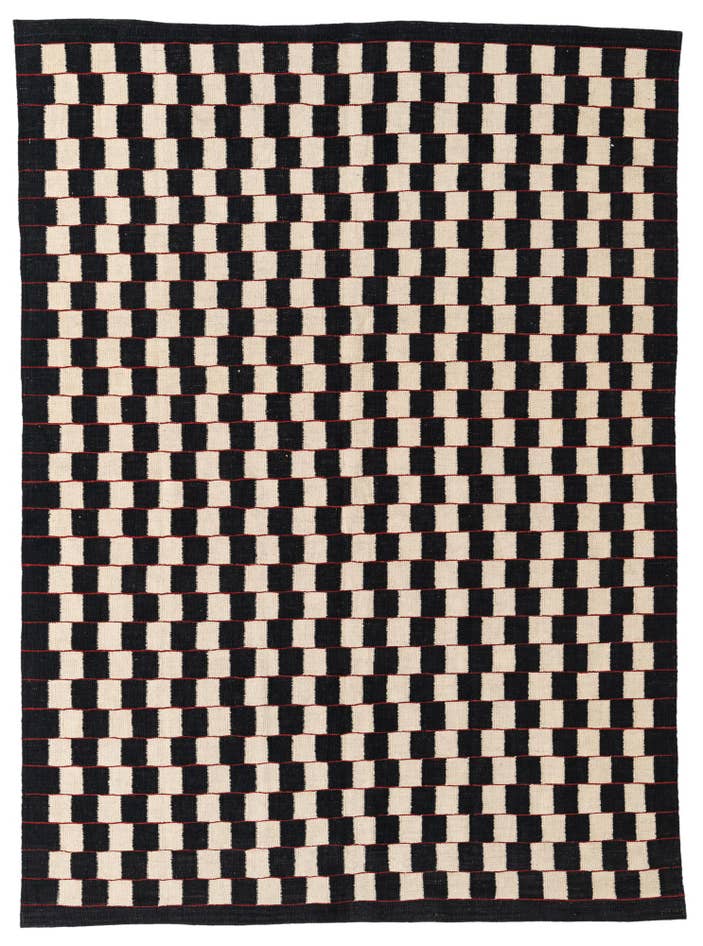Detail image of 5' 7 x 7' 8 Hand Woven Kilim Modern Wool Rug