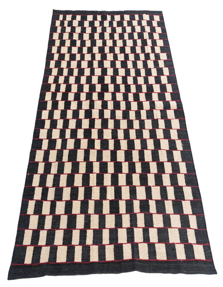 Detail image of 5' 1 x 6' 2  Hand Woven Kilim Modern Wool Rug