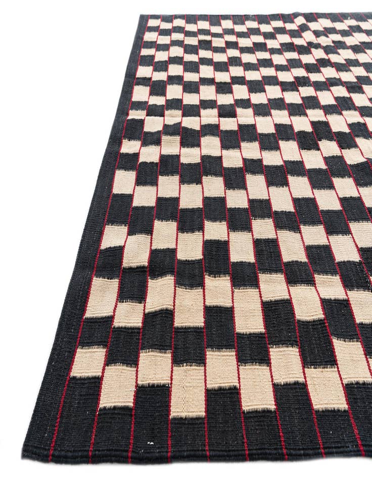 Detail image of 5' 1 x 6' 2  Hand Woven Kilim Modern Wool Rug