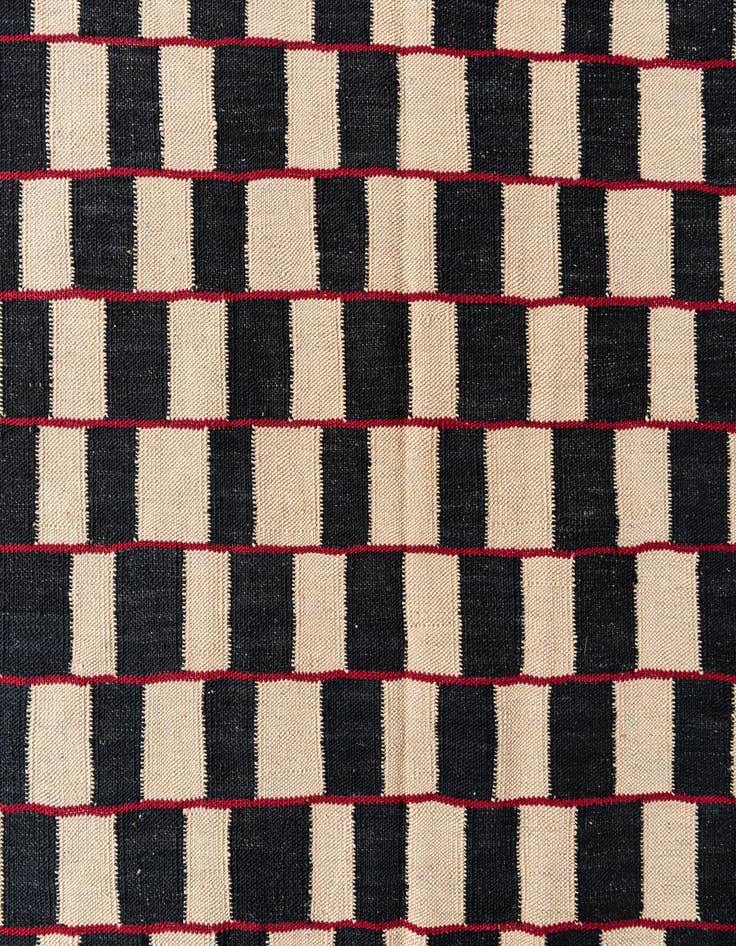 Detail image of 5' 1 x 6' 2  Hand Woven Kilim Modern Wool Rug