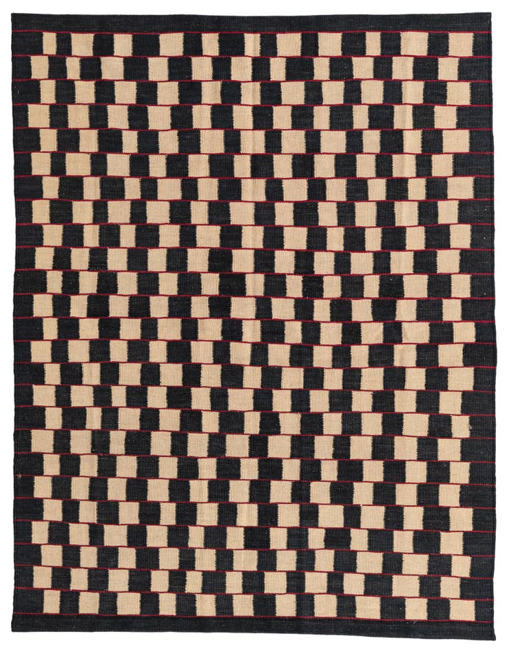 Detail image of 5' 1 x 6' 2 Hand Woven Kilim Modern Wool Rug