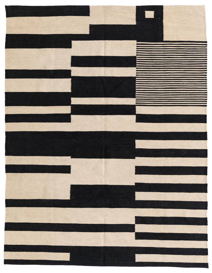 Detail image of 5' 1 x 6' 10 Hand Woven Kilim Modern Wool Rug