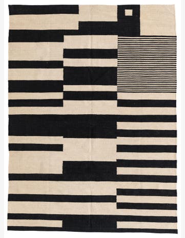5' 1 x 6' 10 Hand Woven Kilim Modern Wool Rug