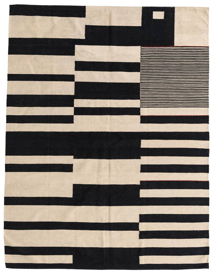 Detail image of 5' 8 x 7' 9 Hand Woven Kilim Modern Wool Rug
