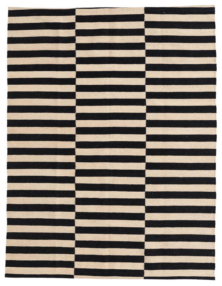 Detail image of 3' 1 x 5' 9 Hand Woven Kilim Modern Wool Rug