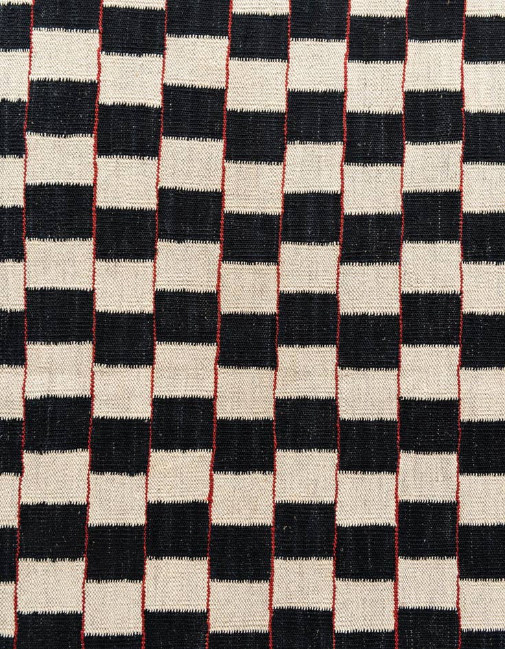 Detail image of 4' 4 x 5' 7  Hand Woven Kilim Modern Wool Rug