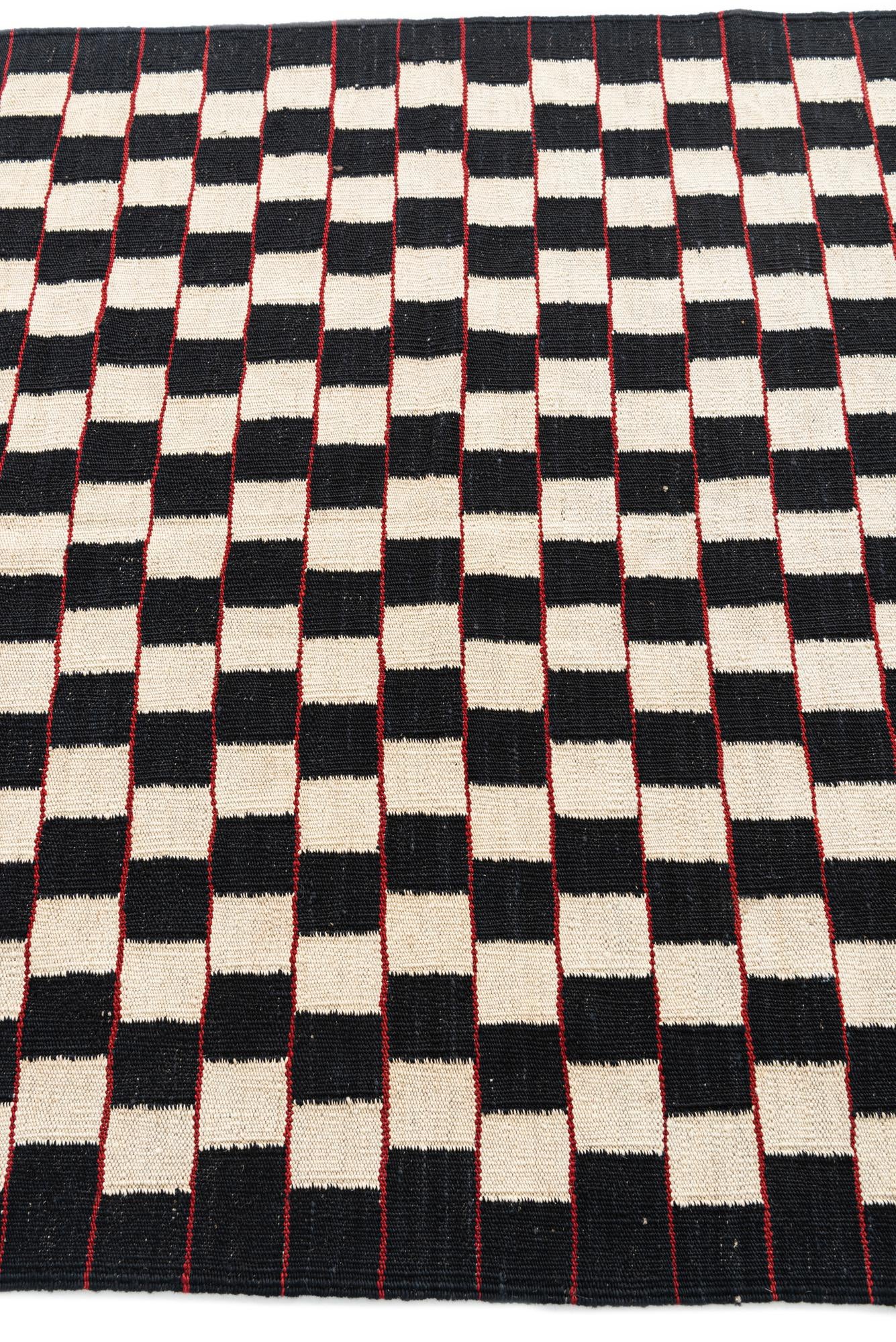 4' 2 x 5' 9 Hand Woven Kilim Modern Wool Rug