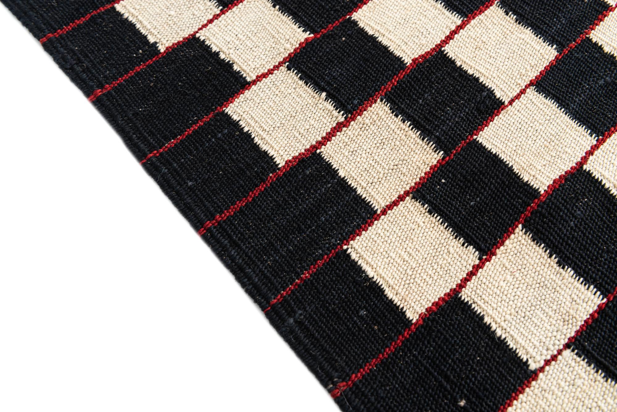 4' 2 x 5' 9 Hand Woven Kilim Modern Wool Rug