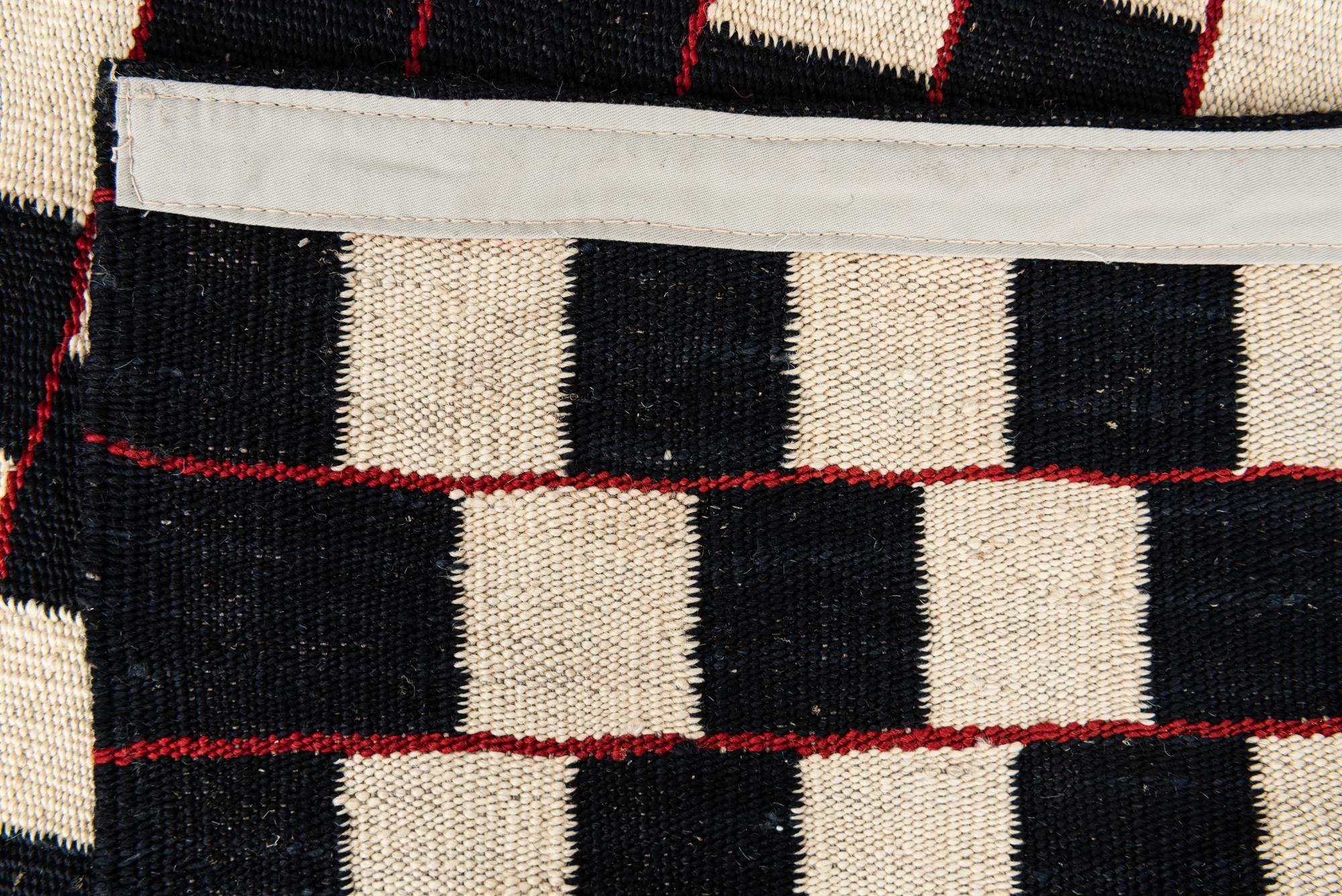 4' 2 x 5' 9 Hand Woven Kilim Modern Wool Rug