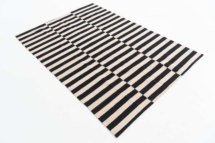 130cm x 185cm Handgewebt Kilim Modern Wolle Teppich