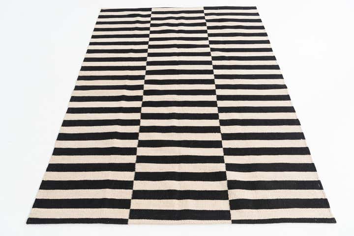 130cm x 185cm Handgewebt Kilim Modern Wolle Teppich