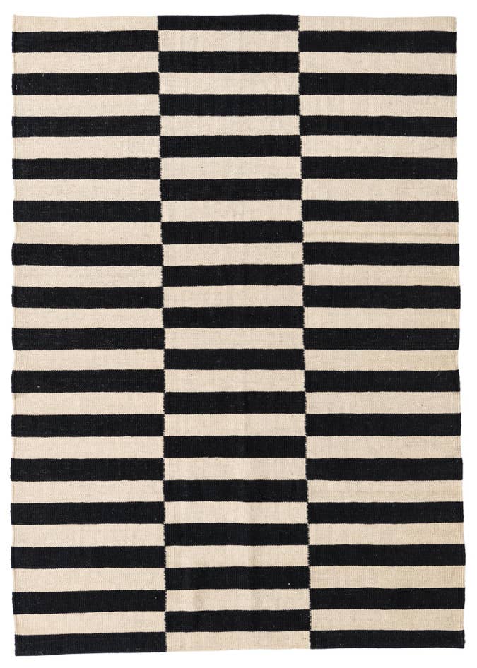 Detailansicht von 130cm x 185cm Handgewebt Kilim Modern Wolle Teppich