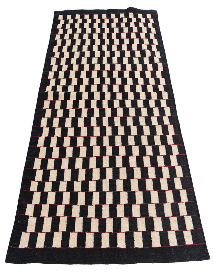 Detail image of 4' 10 x 6' 5  Hand Woven Kilim Modern Wool Rug