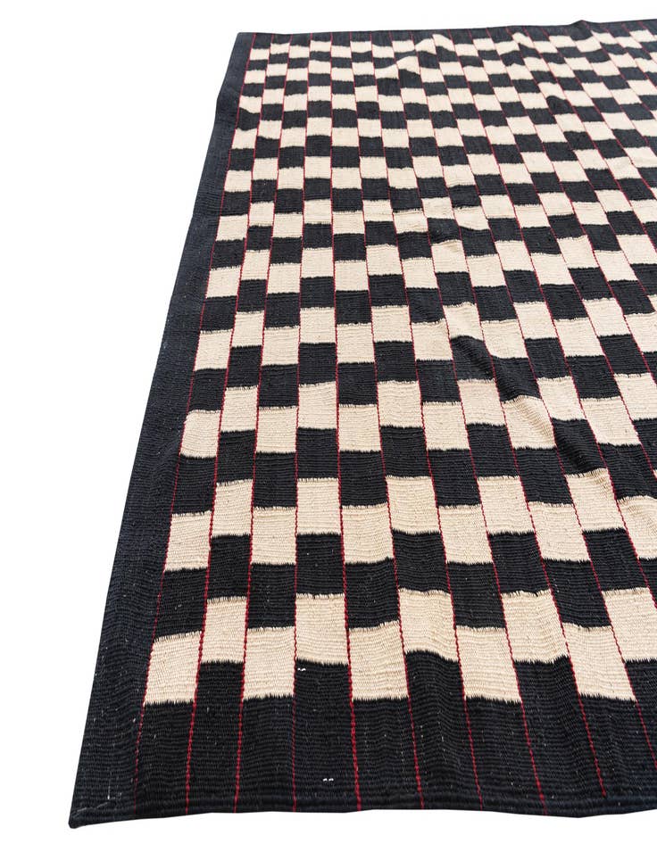 Detail image of 4' 10 x 6' 5  Hand Woven Kilim Modern Wool Rug