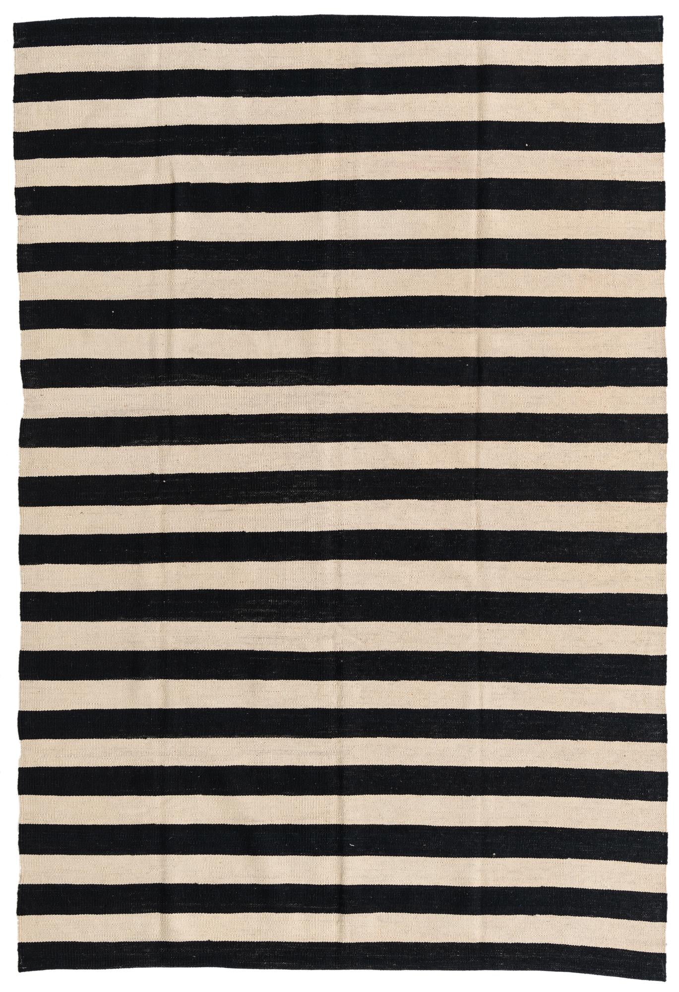 5' 5 x 8' Hand Woven Kilim Modern Wool Rug
