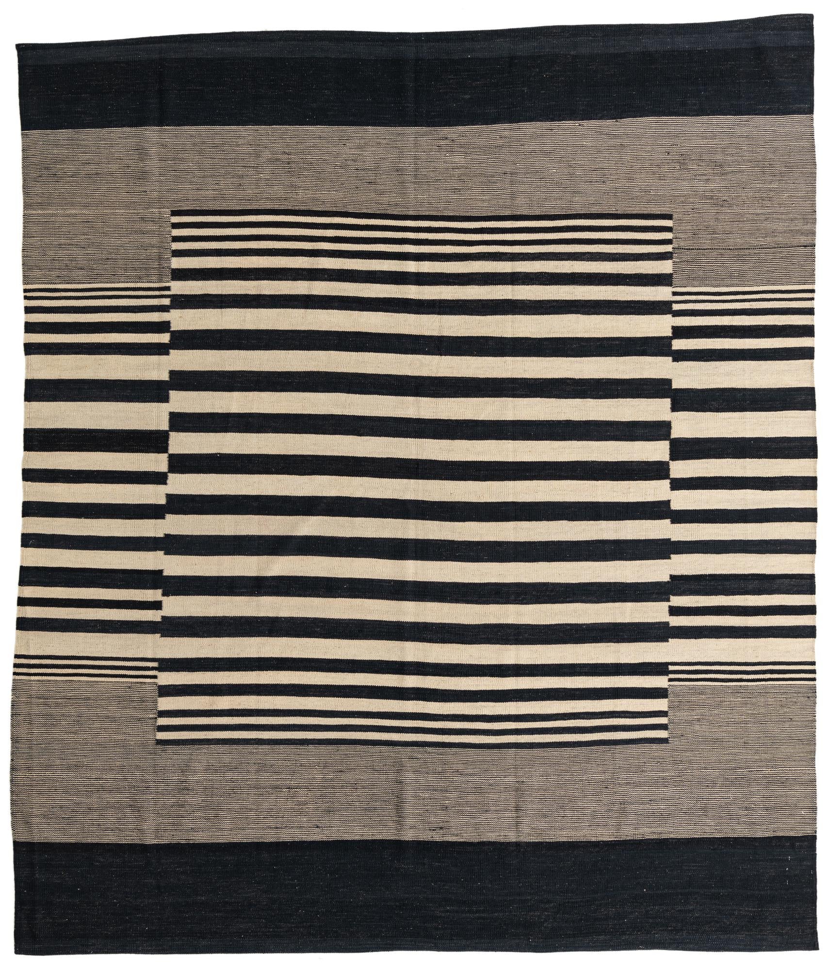 8' 3 x 9' 6 Hand Woven Kilim Modern Wool Rug