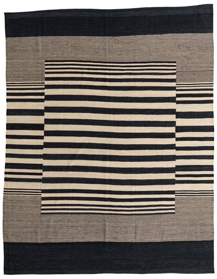 Detail image of 8' 3 x 9' 6 Hand Woven Kilim Modern Wool Rug